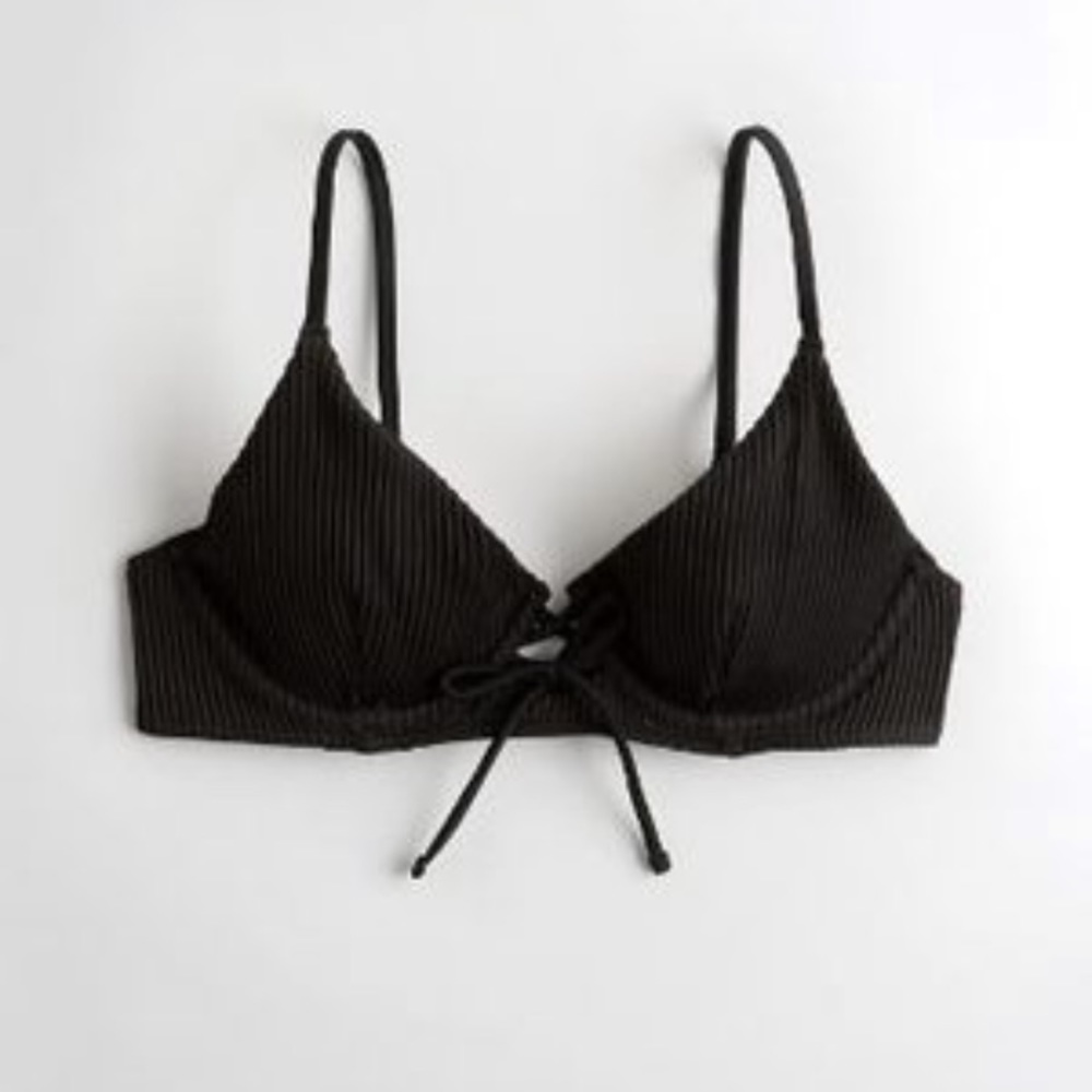 ISO Hollister unlined lace up bikini top